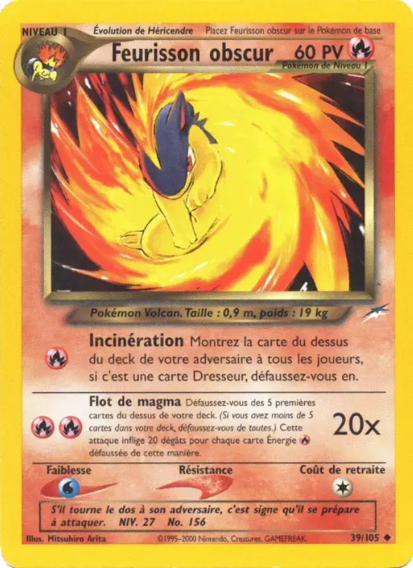 Carte Pokémon Feurisson obscur #39 — Neo Destiny