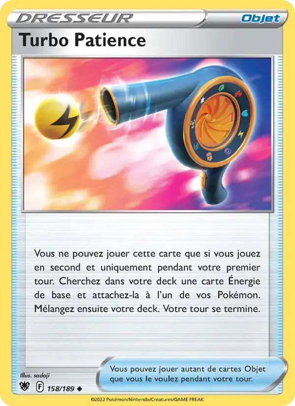 Carte Pokémon Turbo Patience #158 — Astres Radieux