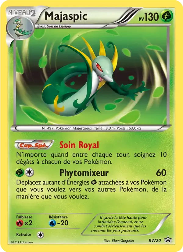 Carte Pokémon Majaspic #BW20 — Promos Noir et Blanc