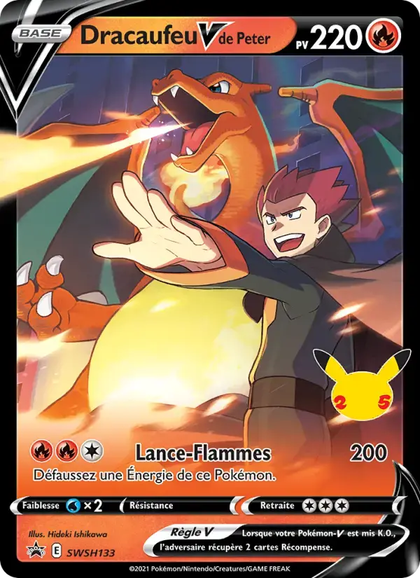 Carte Pokémon Dracaufeu V de Peter #SWSH133 — Promos Épée et Bouclier