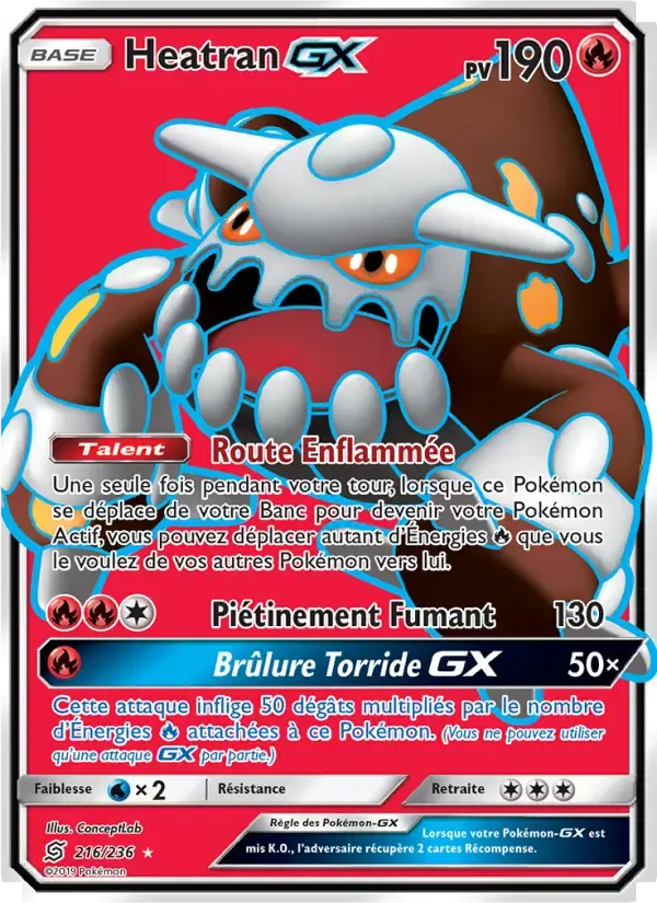 Carte Pokémon Heatran GX #216 — Harmonie des Esprits