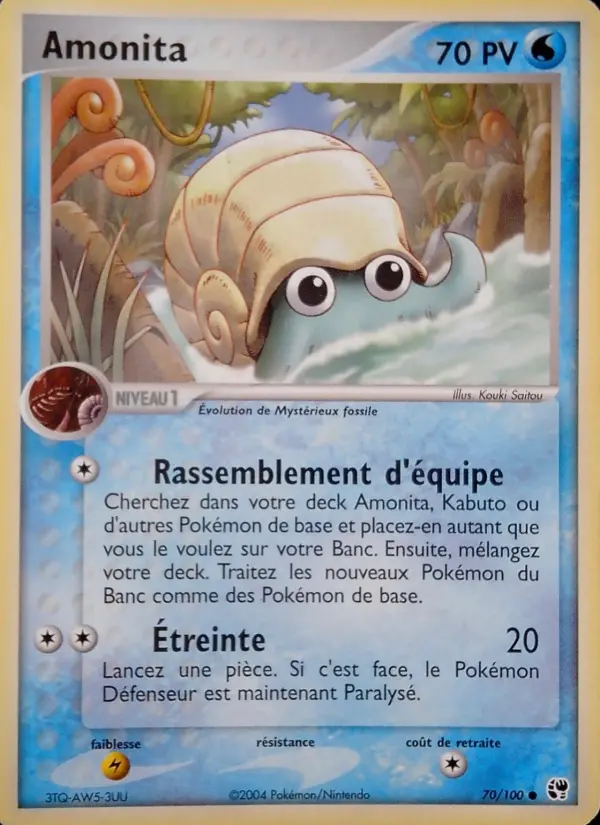 Carte Pokémon Amonita #70 — Tempête de Sable