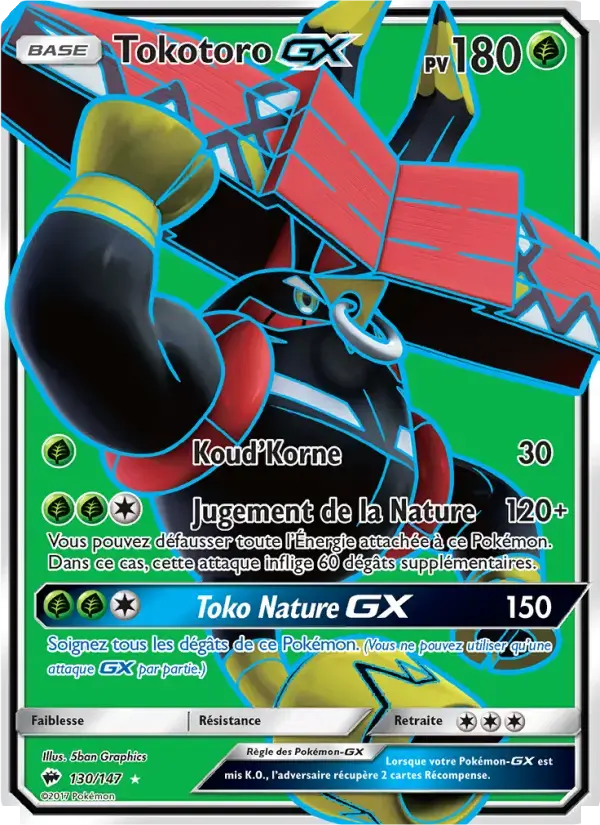 Carte Pokémon Tokotoro GX #130 — Ombres Ardentes