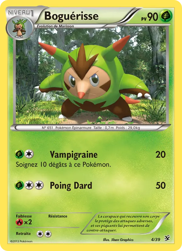 Carte Pokémon Boguérisse #4 — Bienvenue à Kalos