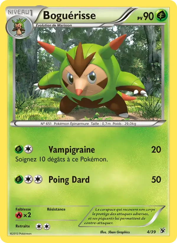 Carte Pokémon Boguérisse #4 — Bienvenue à Kalos