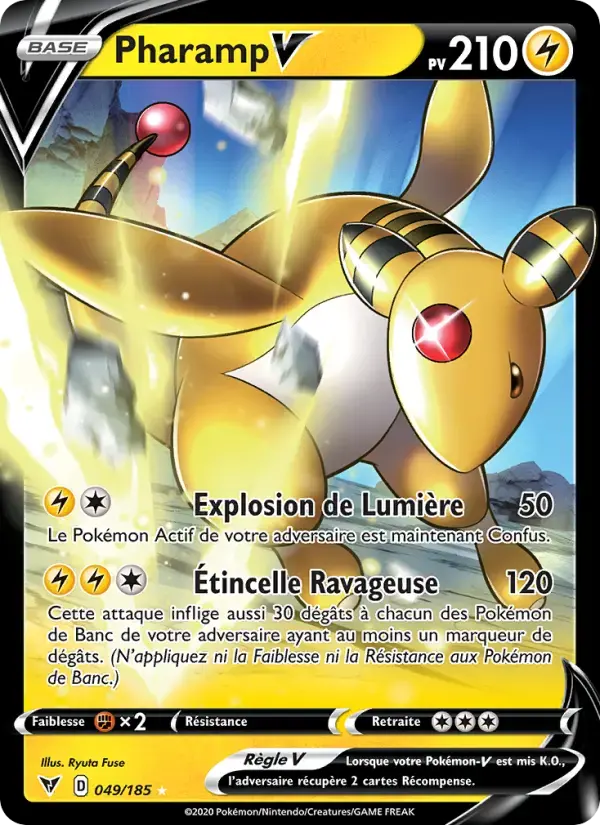 Carte Pokémon Pharamp V #49 — Voltage Éclatant