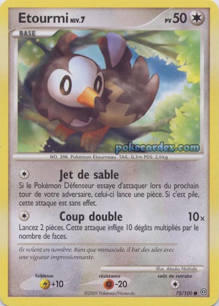 Carte Pokémon Etourmi #75 — Tempête