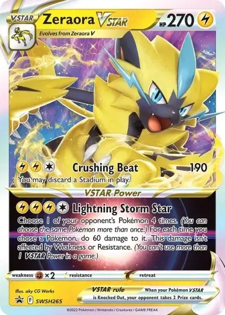 Carte Pokémon Zeraora-VSTAR #SWSH265 — Jumbo