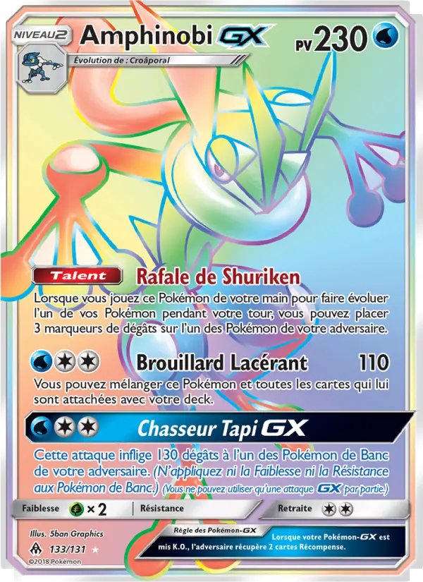 Carte Pokémon Amphinobi GX #133 — Lumière Interdite