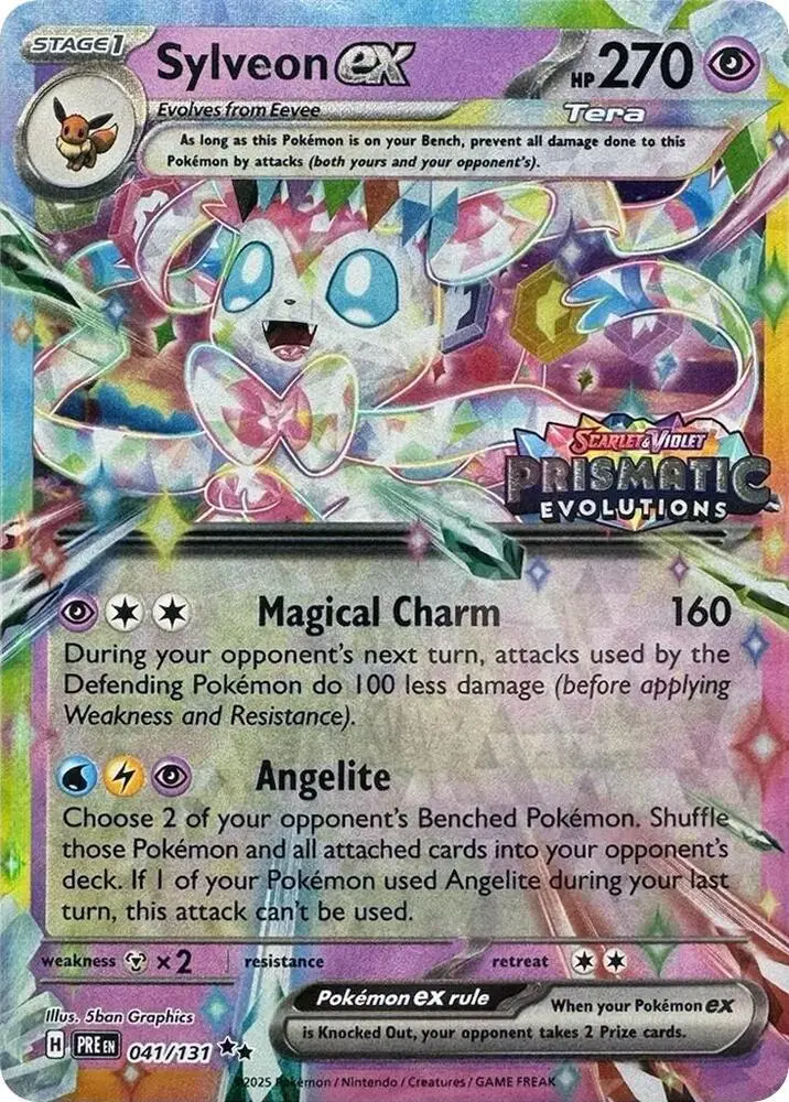 Sylveon ex #041 Stamp V1 — Prismatic Evolutions