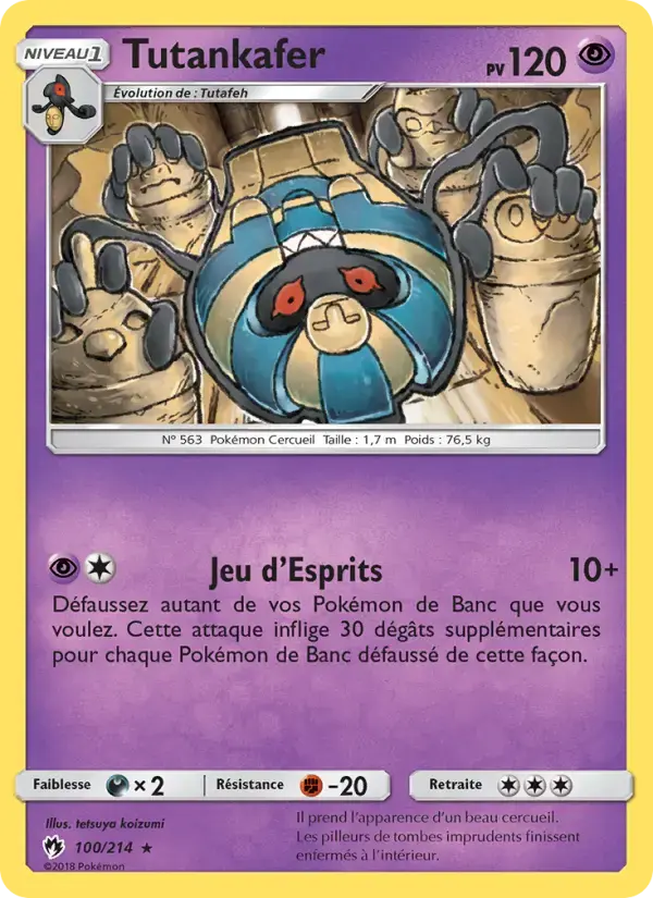 Carte Pokémon Tutankafer #100 — Tonnerre Perdu