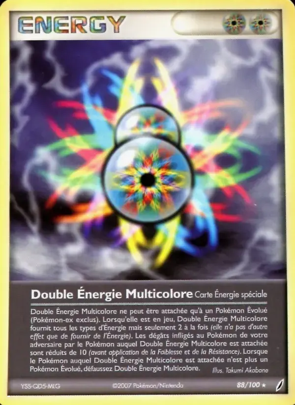 Carte Pokémon Double Énergie Multicolore #88 — Gardiens de Cristal