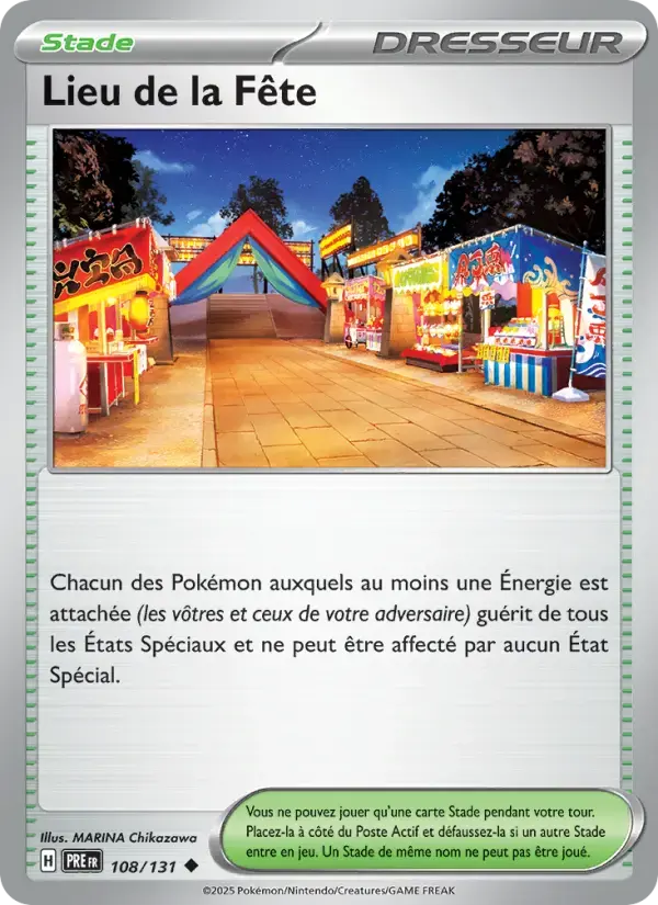Carte Pokémon Lieu de la Fête #108 — Évolutions Prismatiques