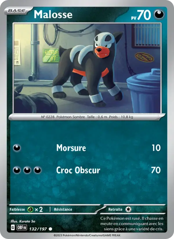 Carte Pokémon Malosse #132 — Flammes Obsidiennes