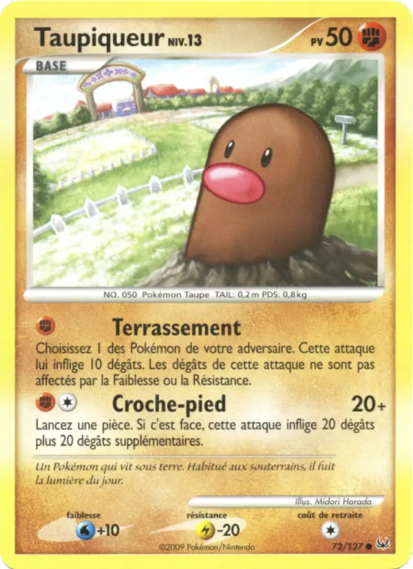 Carte Pokémon Taupiqueur #72 — Platine