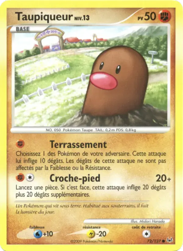 Carte Pokémon Taupiqueur #72 — Platine