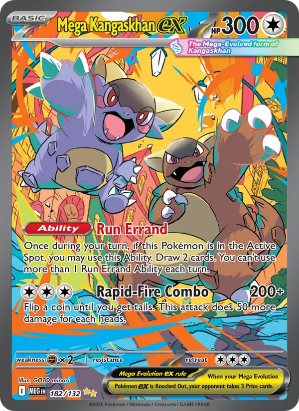 Carte Pokémon Méga-Kangourex-ex #182 — Méga-Évolution