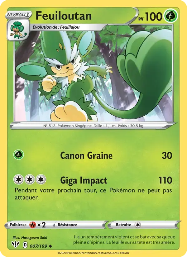 Carte Pokémon Feuiloutan #7 — Ténèbres Embrasées
