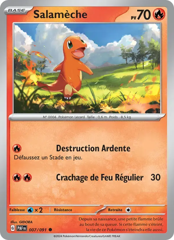 Carte Pokémon Salamèche #007 — Destinées de Paldea