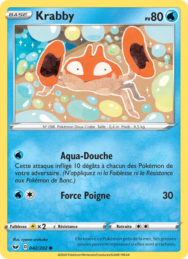 Carte Pokémon Krabby #42 — Épée et Bouclier