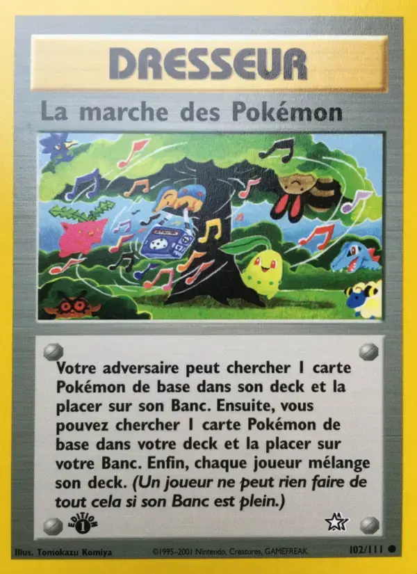 Carte Pokémon La marche des Pokémon #102 — Neo Genesis