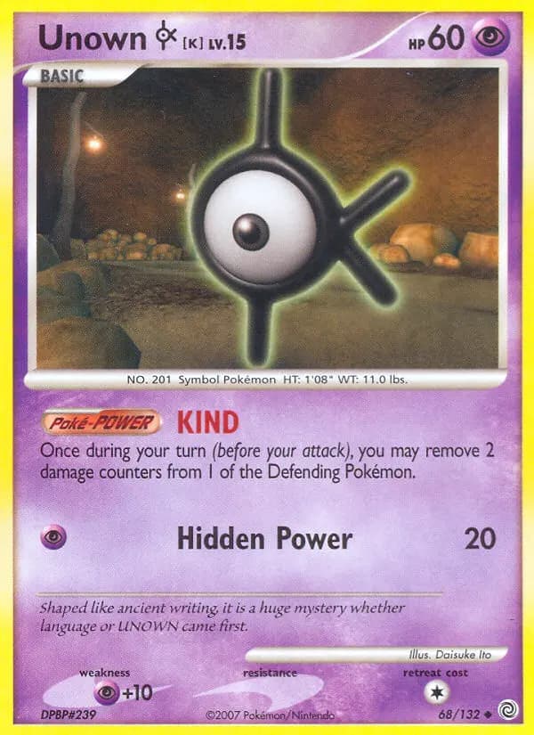 Unown K #68 — Secret Wonders
