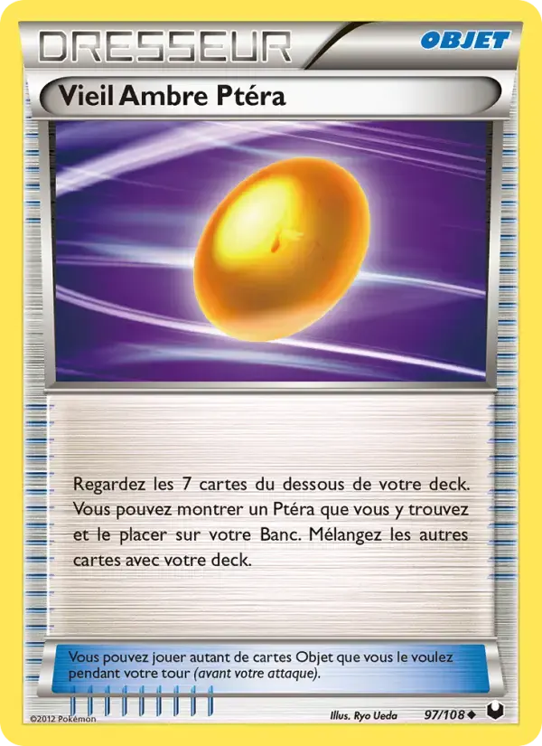 Carte Pokémon Vieil Ambre Ptéra #97 — Explorateurs Obscurs