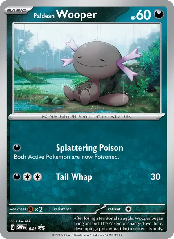 Carte Pokémon Paldean Wooper #041 — Promos Écarlate et Violet
