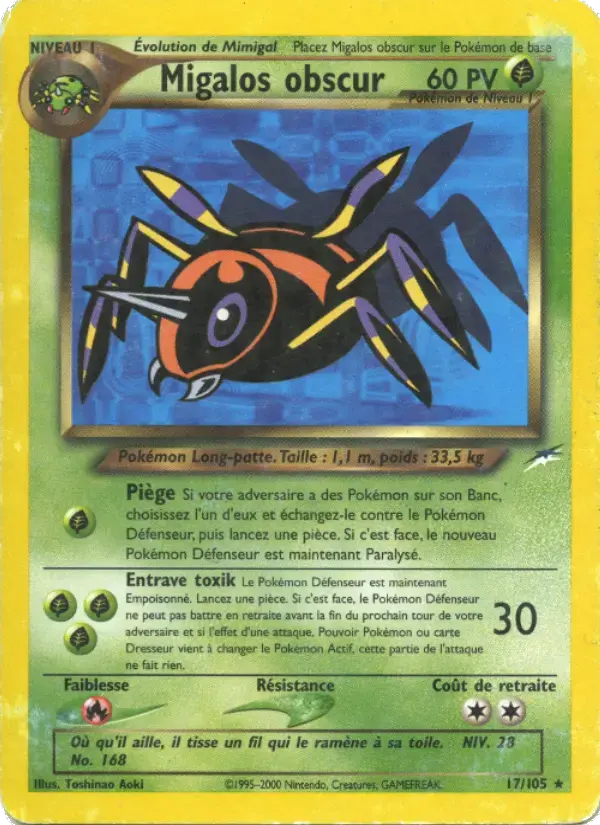 Carte Pokémon Migalos obscur #17 — Neo Destiny