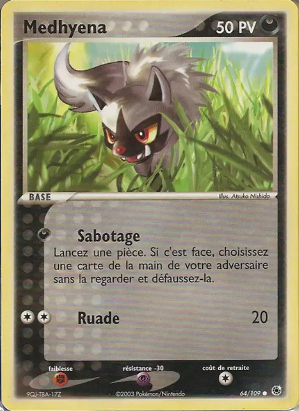 Carte Pokémon Medhyena #64 — Rubis & Saphir