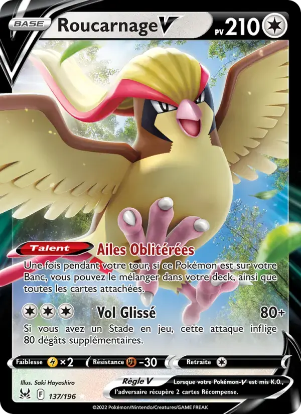 Carte Pokémon Roucarnage V #137 — Origine Perdue