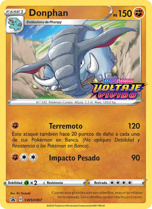 Carte Pokémon Donphan #SWSH067 — Promos Épée et Bouclier