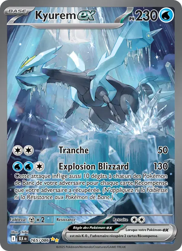 Carte Pokémon Kyurem-ex #165 — Foudre Noire
