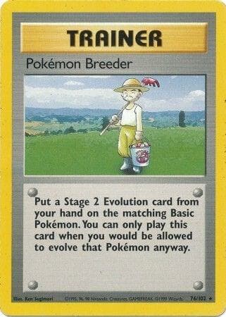 Carte Pokémon Éleveur de Pokémon #76 — Set de Base