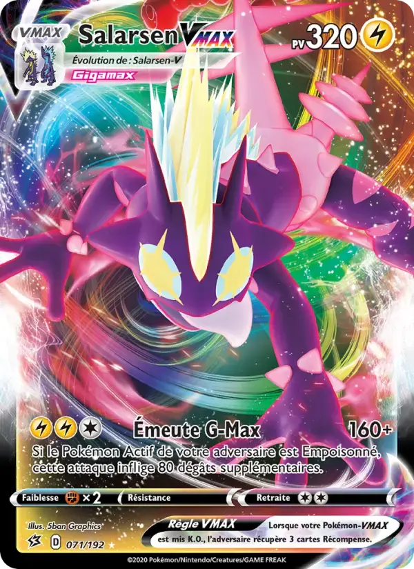 Carte Pokémon Salarsen VMAX #71 — Clash des Rebelles