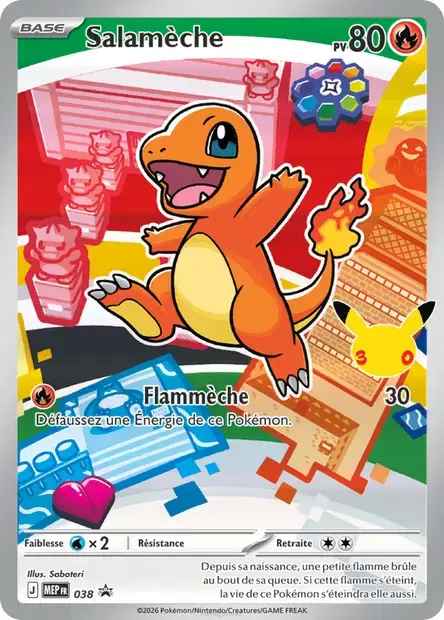 Carte Pokémon Salamèche #038 — Promos Méga-Évolution