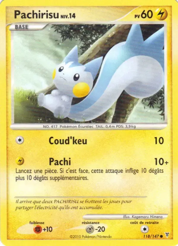 Carte Pokémon Pachirisu #118 — Vainqueurs Suprêmes