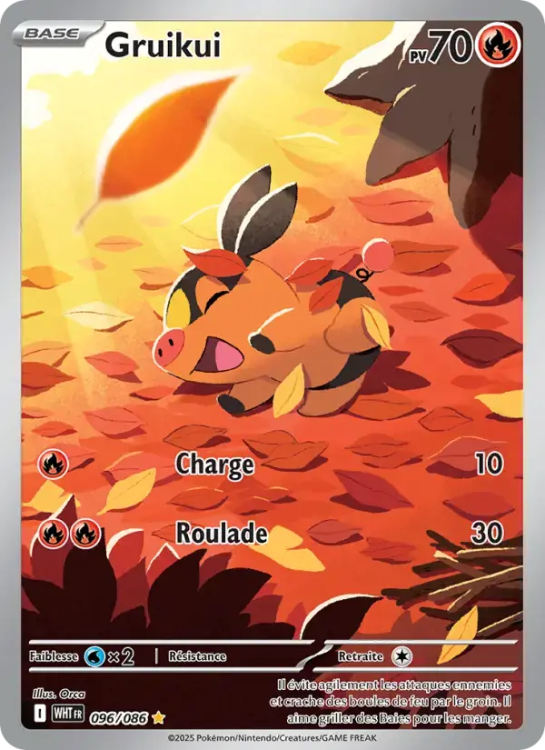 Carte Pokémon Gruikui #096 — Flamme Blanche