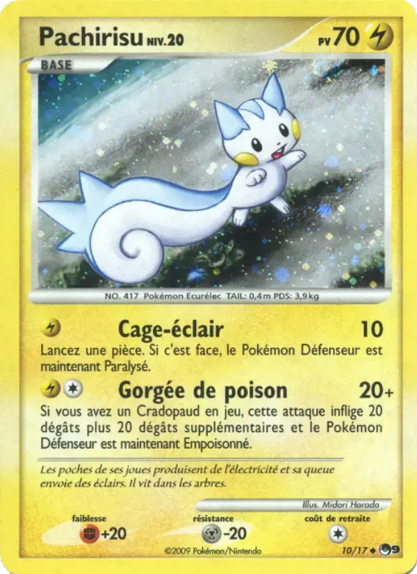 Carte Pokémon Pachirisu #10 — POP 9
