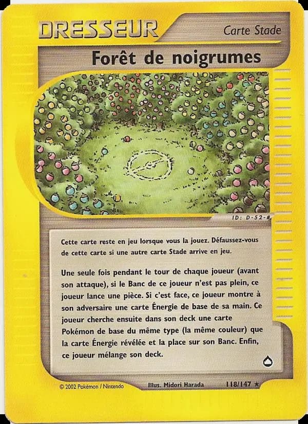 Carte Pokémon Forêt de noigrumes #118 — Aquapolis