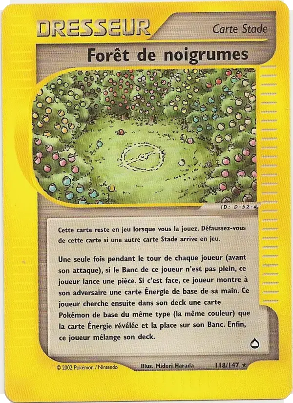 Carte Pokémon Forêt de noigrumes #118 — Aquapolis