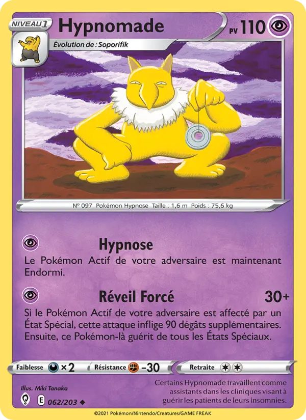 Carte Pokémon Hypnomade #62 — Évolution Céleste