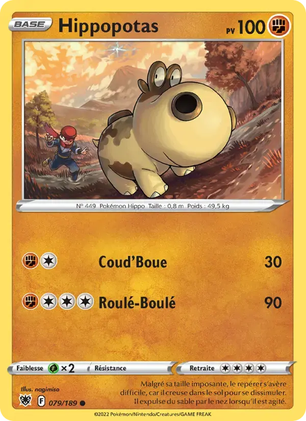 Carte Pokémon Hippopotas #079 — Astres Radieux