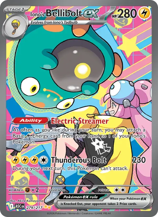Iono's Bellibolt ex #279 — Ascended Heroes