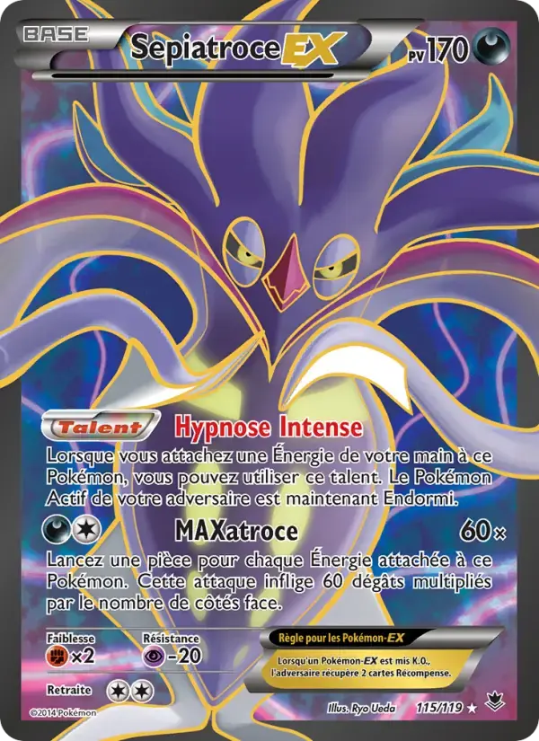 Carte Pokémon Sepiatroce EX #115 — Vigueur Spectrale