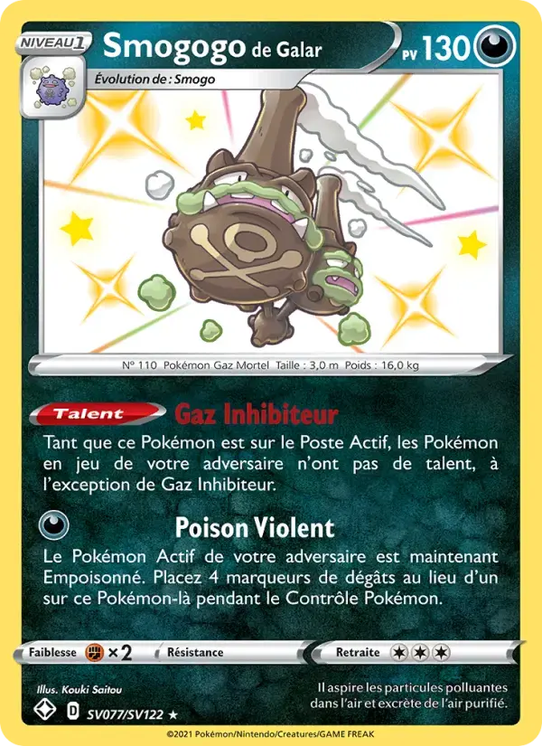 Carte Pokémon Smogogo de Galar #SV077 — Destinées Radieuses