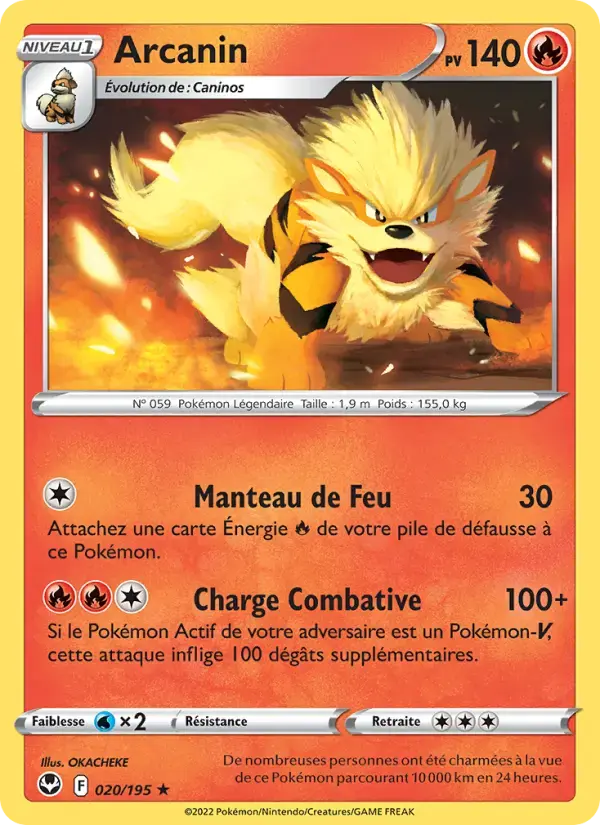 Carte Pokémon Arcanin #020 — Tempête Argentée