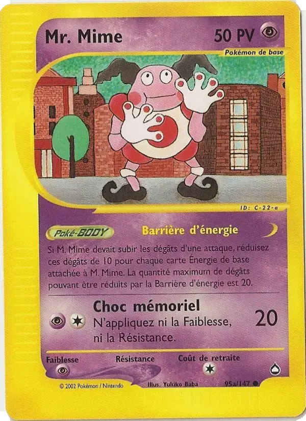 Carte Pokémon M.Mime #95a — Aquapolis
