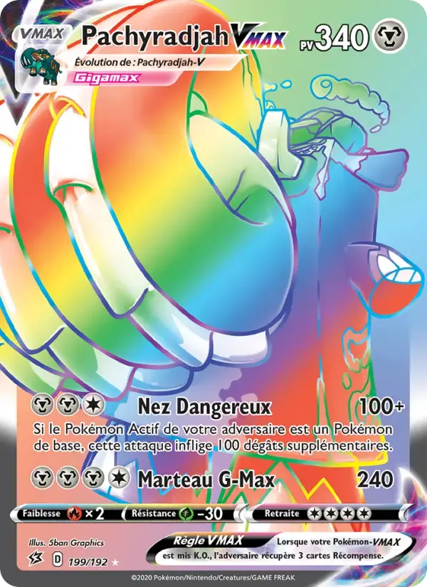 Carte Pokémon Pachyradjah VMAX #199 — Clash des Rebelles