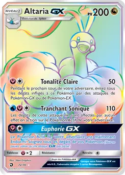 Carte Pokémon Altaria GX #72 — Majesté des Dragons